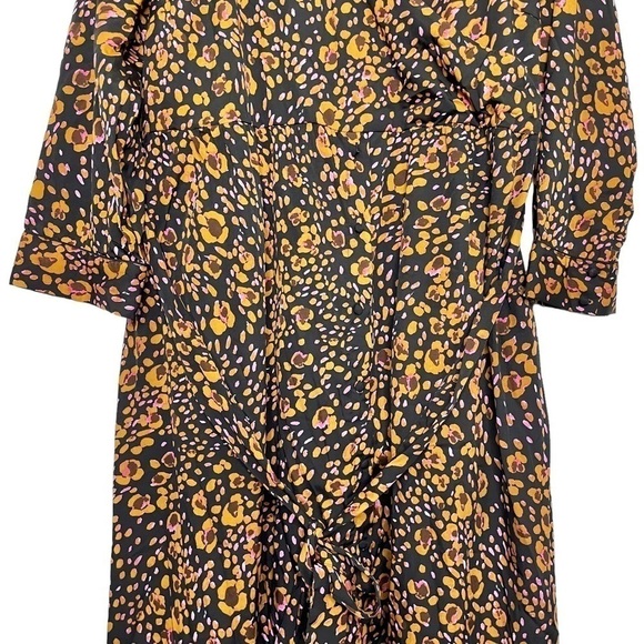 Vera Moda Curve Sandra Henna 7/8 Faux Midi Wrap Dress Sleeve Floral Print NWT - Picture 6 of 15